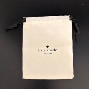 Kate Spade Cream and Black Drawstring Bag